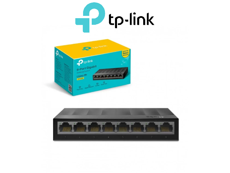 SWITCH TP-LINK 08 PUERTOS GIGABIT LS1008G LITEWAVE 10/100 / 1000MBPS P.N: 1730502176